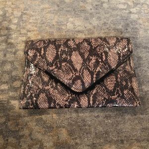 BCBGeneration Snakeskin print Envelope Clutch